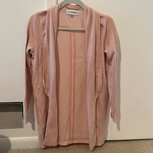 Calvin Klein Light Pink Blush Long Sleeve Cardigan Size Small (S)